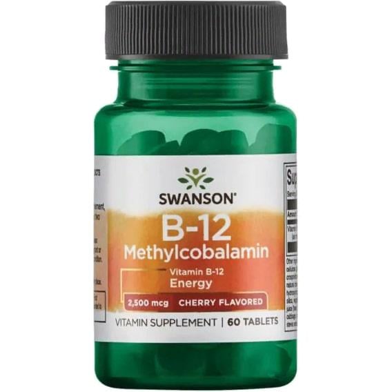 Метилкобаламин Swanson Vitamin B-12 Methylcobalamin 2500 mcg 60 Tabs Cherry (SWA-02783)