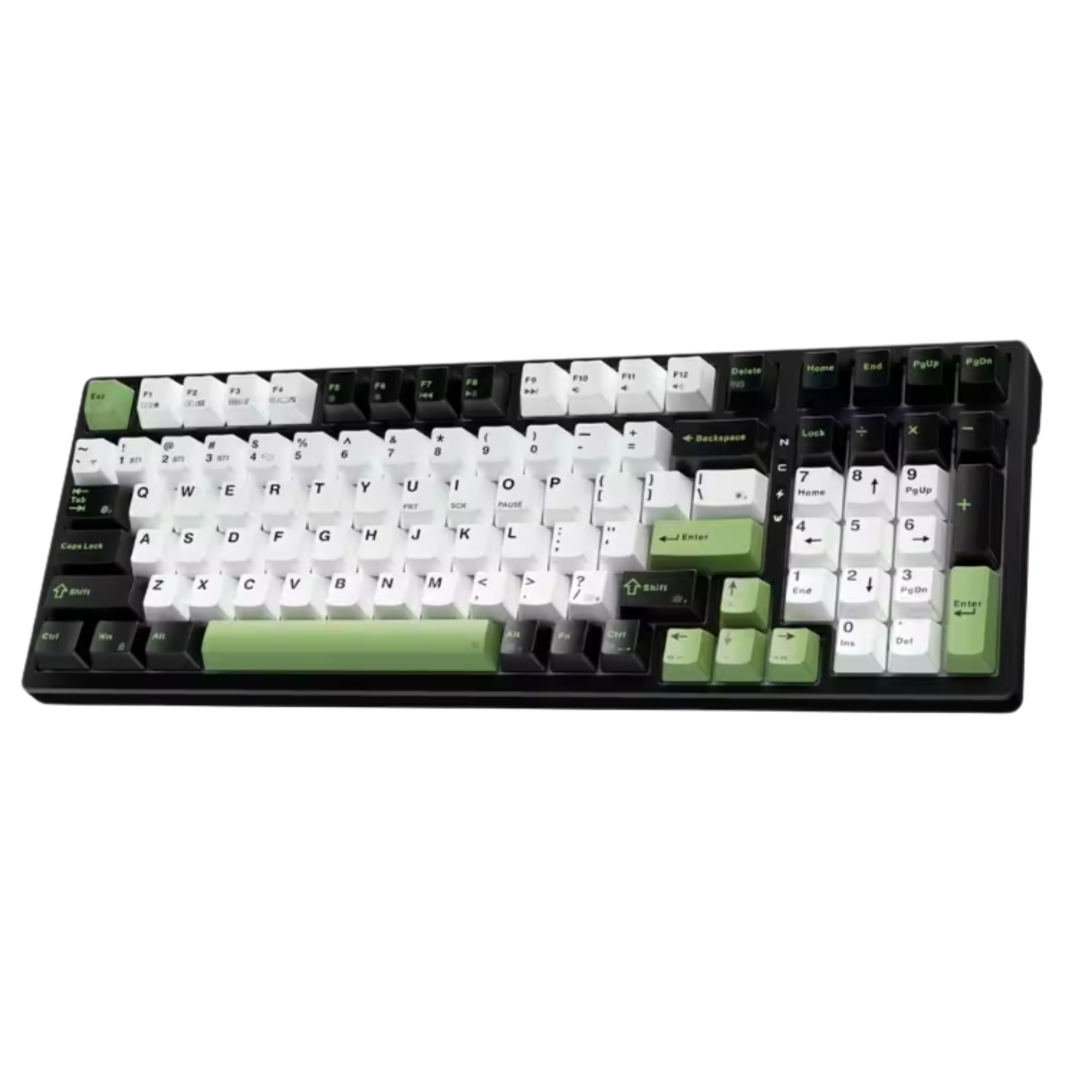 Клавиатура механическая AULA F98X ENG/наклейки UA/RU White/Green (26138815)