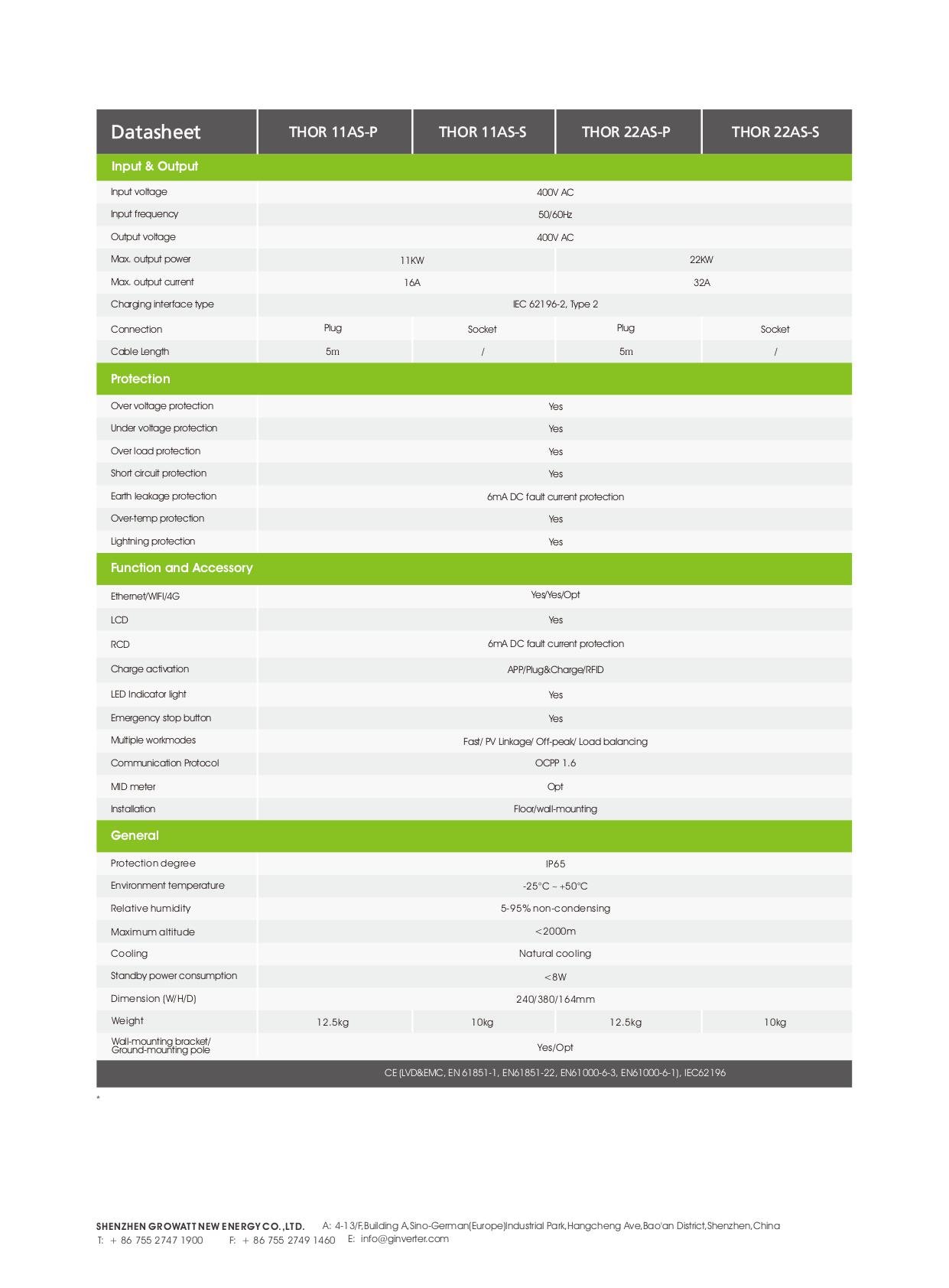 Зарядний пристрій Growatt THOR 22AS-P WIFI - фото 3