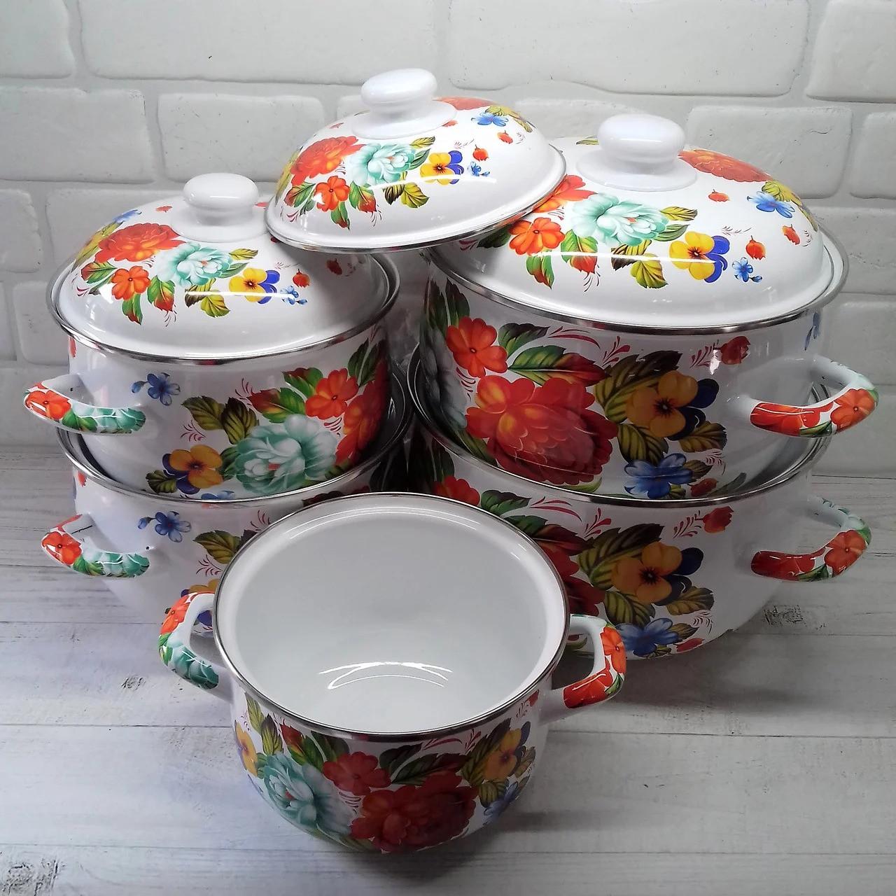 Набір емальованого посуду 10 пр. (68124-Нов) - фото 2 Набір емальованого посуду 10 пр. (68124-Нов) - фото 2