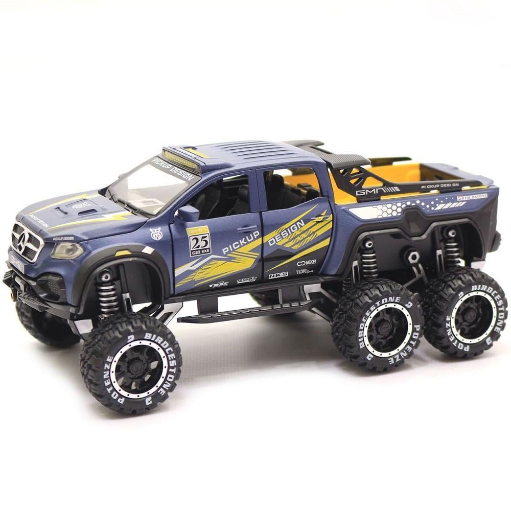Игрушечная машинка металлическая Mercedes-Benz X-Class EXY 6x6 Монстр-Трак 1:32 инерционная свет/звук/открываются двери (35418794)