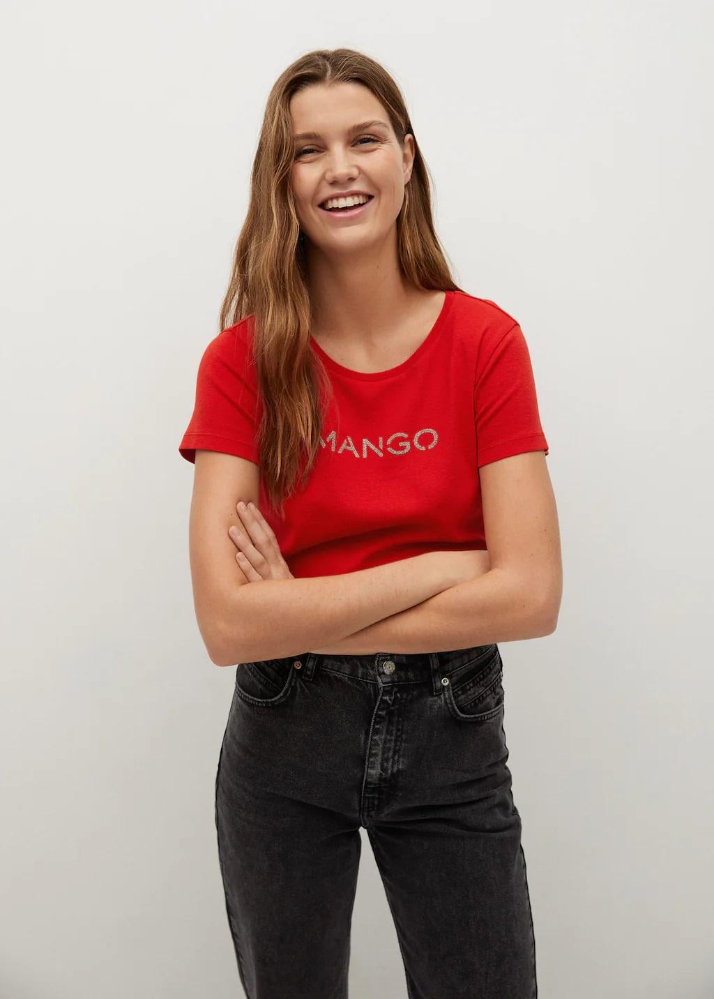 Футболка Mango XS Red (10115891)
