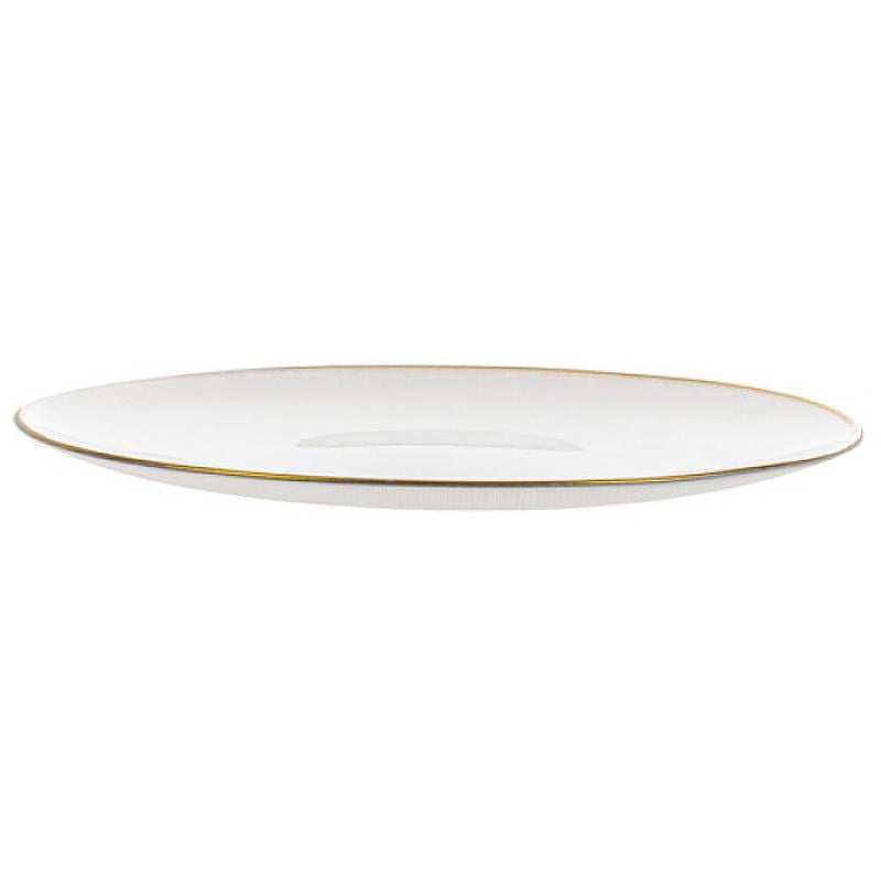 Тарелка декоративная подставная стеклянная Light House Иллюзия 33 см Белый (811-018) - фото 2