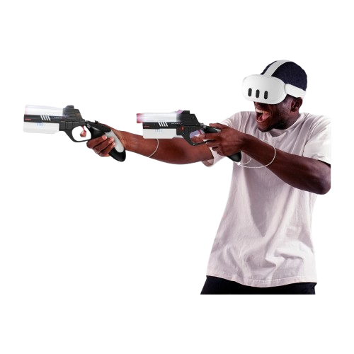 Тактильные аккумуляторные пистолеты с эффектами для Meta Quest 3/3S (ACS-TAPEMQ3) - фото 4 Тактильные аккумуляторные пистолеты с эффектами для Meta Quest 3/3S (ACS-TAPEMQ3) - фото 4