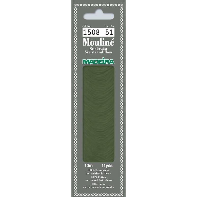 Нитки мулине Madeira 1508 Mouline Серо-зеленый