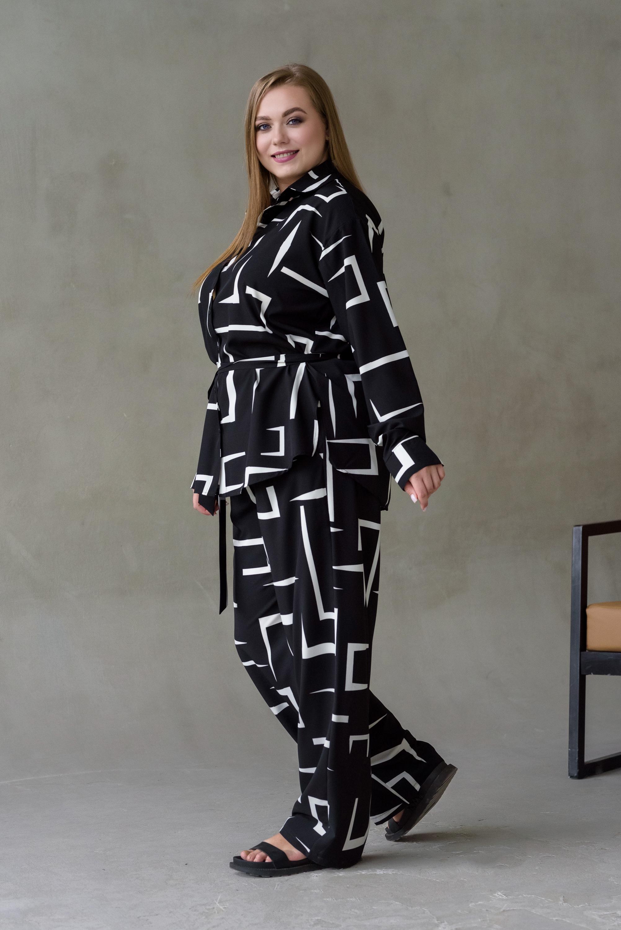 Костюм штапельный женский Риона р. 62 Черный - фото 3 Костюм штапельный женский Риона р. 62 Черный - фото 3