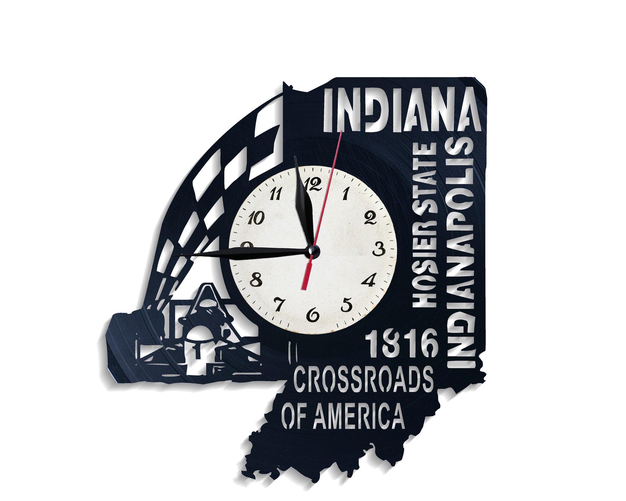 Часы настенные Индиана 2680 из виниловой пластинки