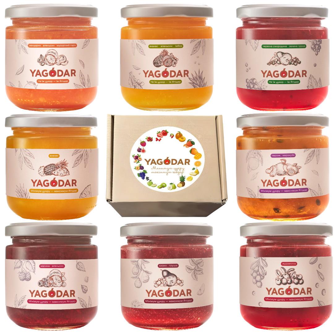 Набір джемів YAGODAR 8 шт. (dzhemnab4)