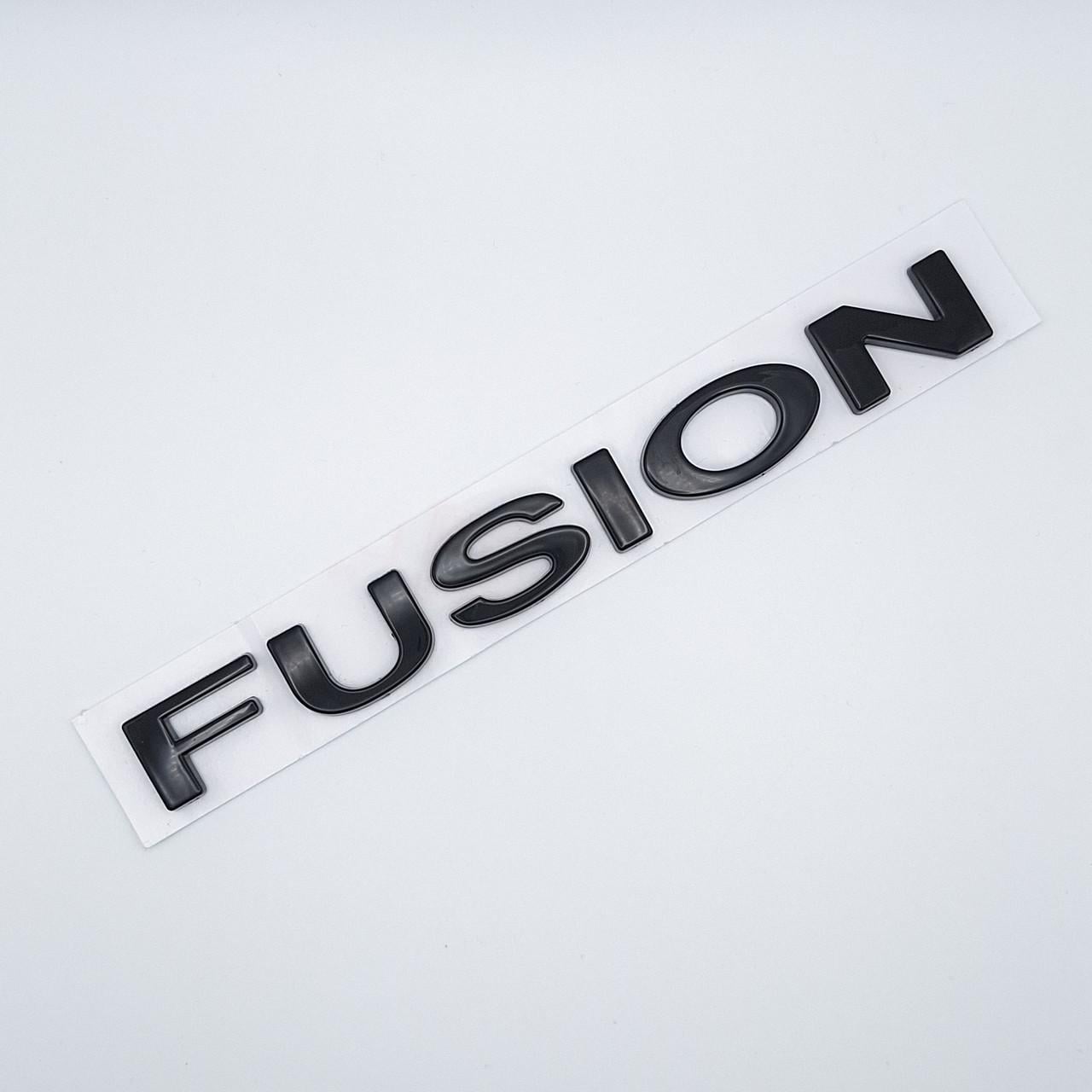 Эмблема надпись Fusion Ford Черный глянцевый (2035602584)