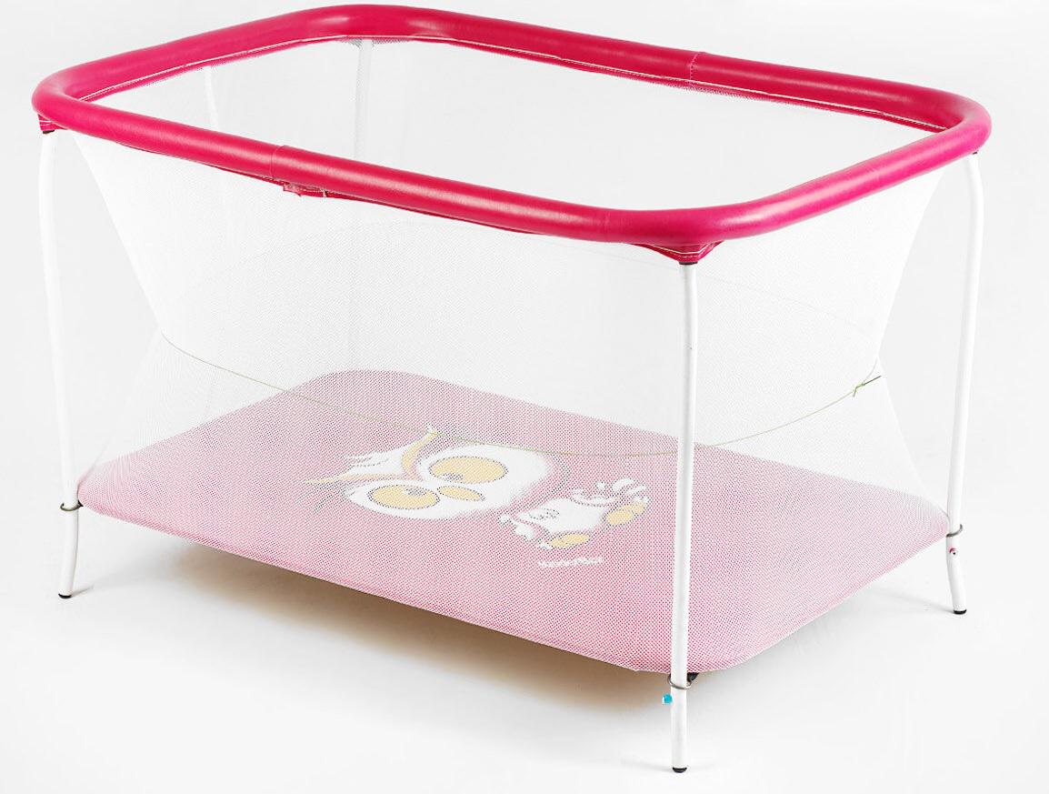 Манеж Сова прямоугольный мягкое дно евросетка без ручки Burgundy (147271)