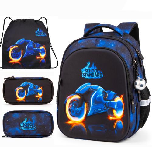 Рюкзак ортопедический с пеналом и мешком 3 в 1 для мальчика School Standard 38х30х18 см для младших классов (Full 150-43)