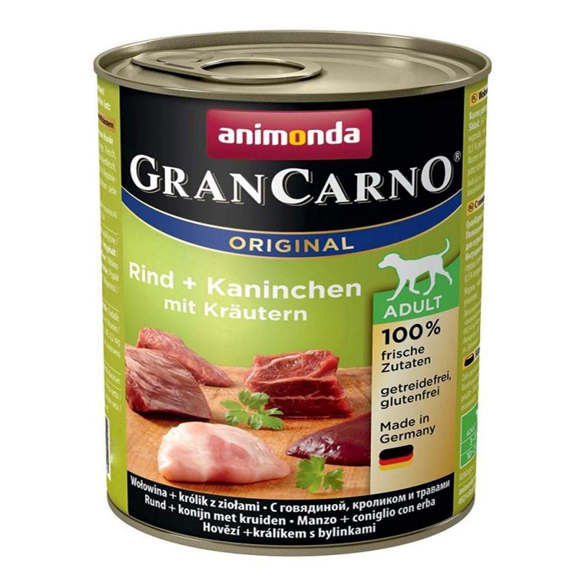 Консервы Animonda GranCarno с кроликом и травами 800 г (4017721827676)