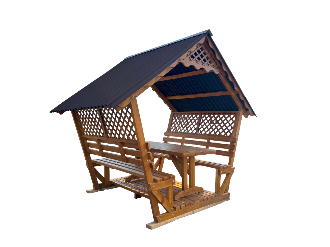 Беседка деревянная Люкс разборная на 8 человек (ЛЛК-1)