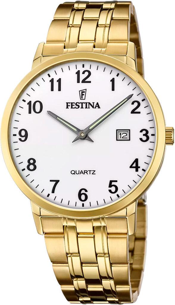 Наручные часы мужские Festina F20513/1 Classics со стальным корпусом WR 50 м и белым циферблатом