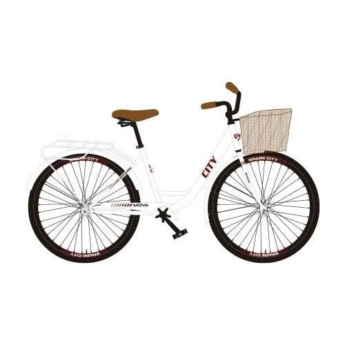 Велосипед Spark CITY MOVA колеса 28" стальная рама 18" Белый с красным (000205320)