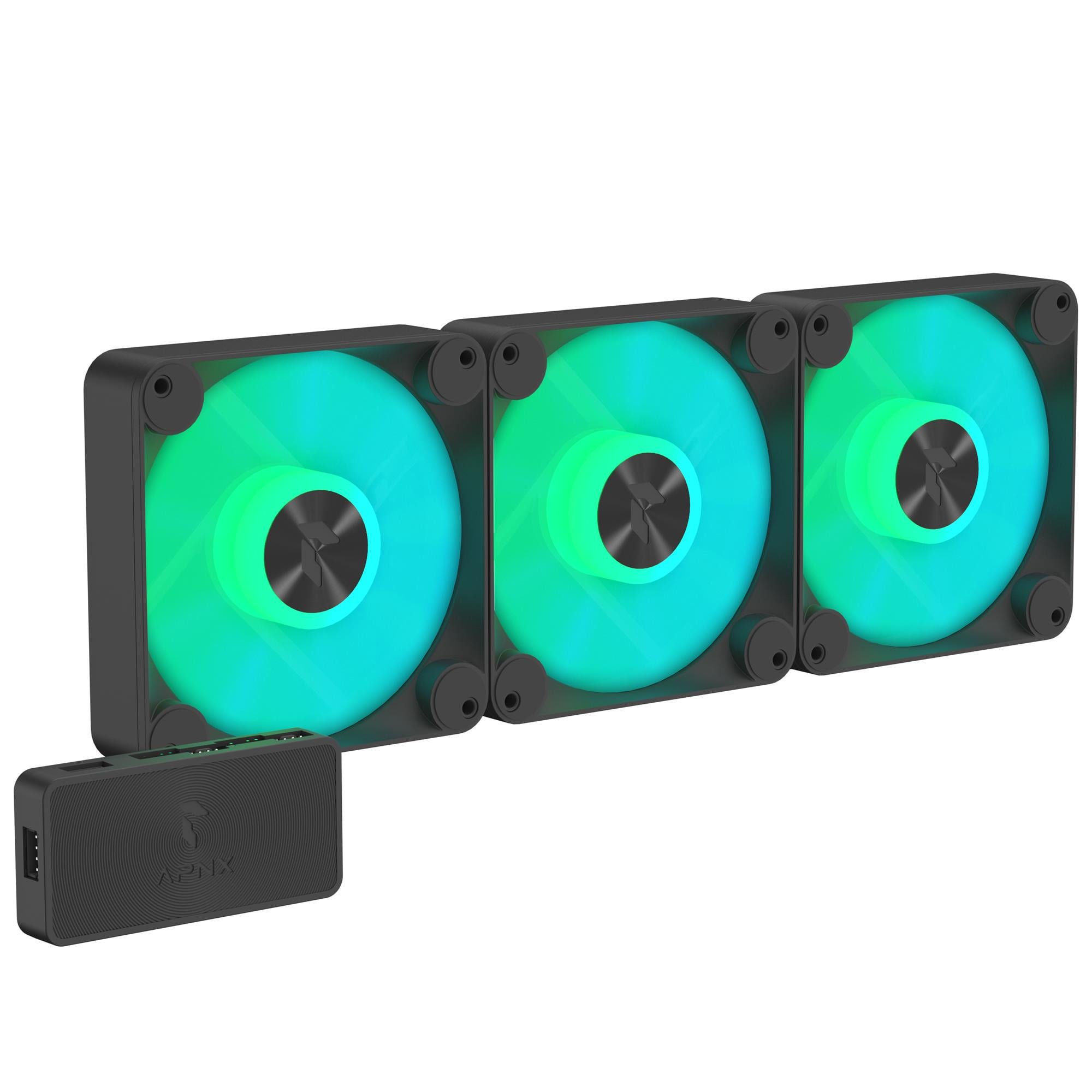 Вентилятор для корпусу APNX FP1-120 ARGB 120 мм 3 Pack Black (APF3-PF11257.11)