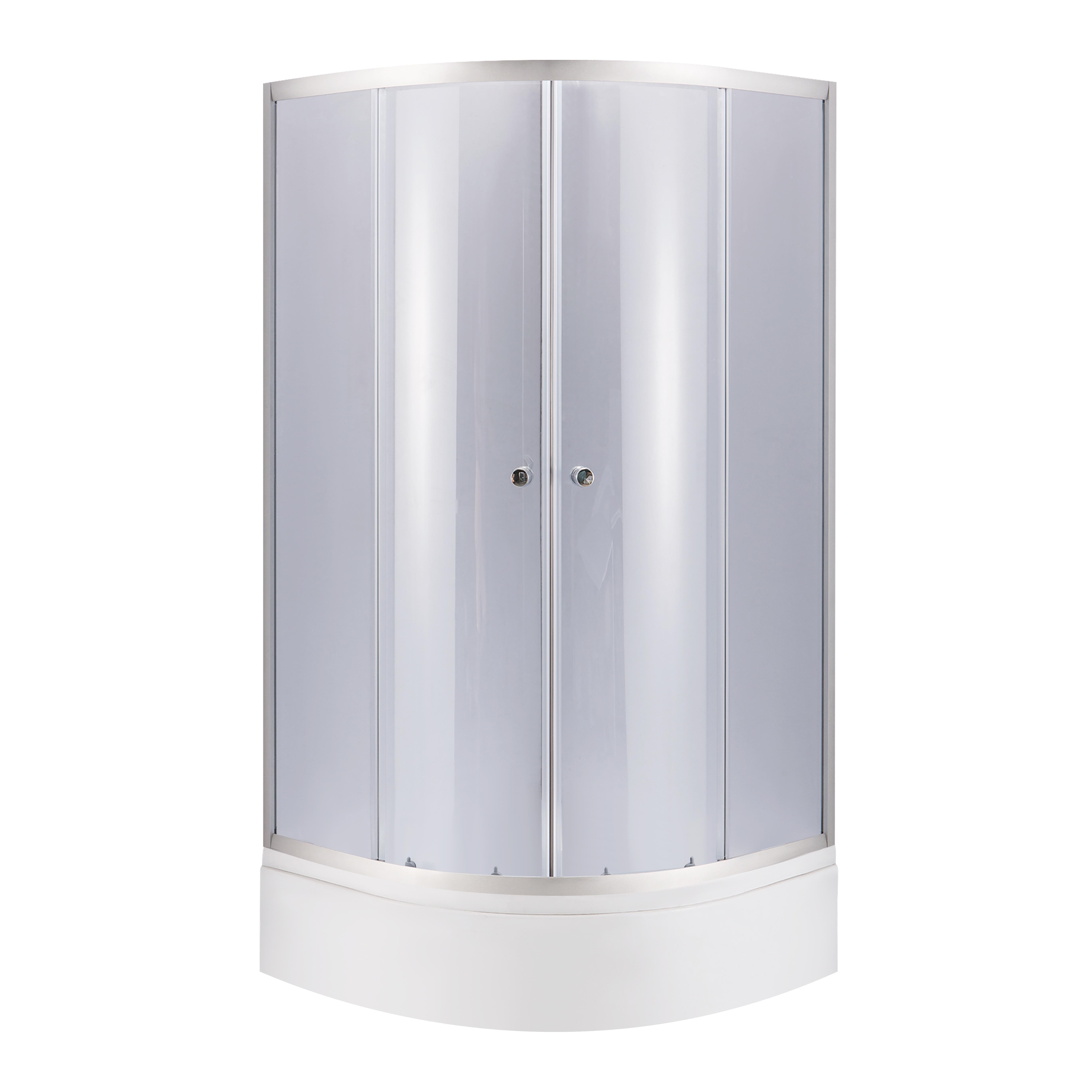 Душевая кабина Lidz Latwa SC90x90.SAT.MID.GR стекло тонированное 4 мм/поддон Lidz Kapielka ST с панелью 90x90x26 см