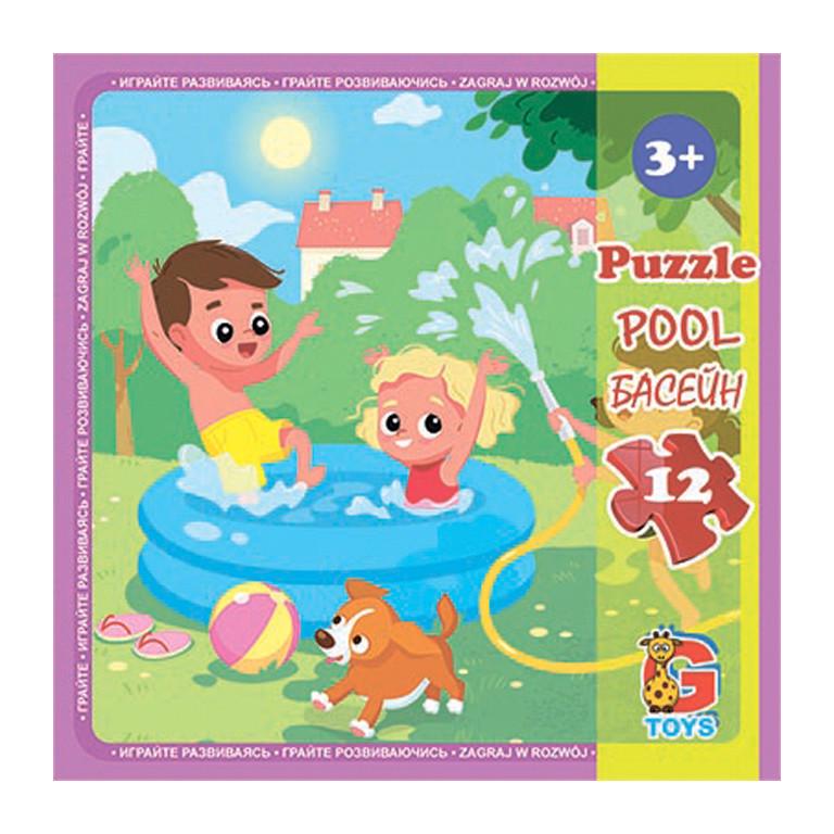 Пазлы детские картонные G-Toys Детская площадка 12 эл. (IP-177-P-746)