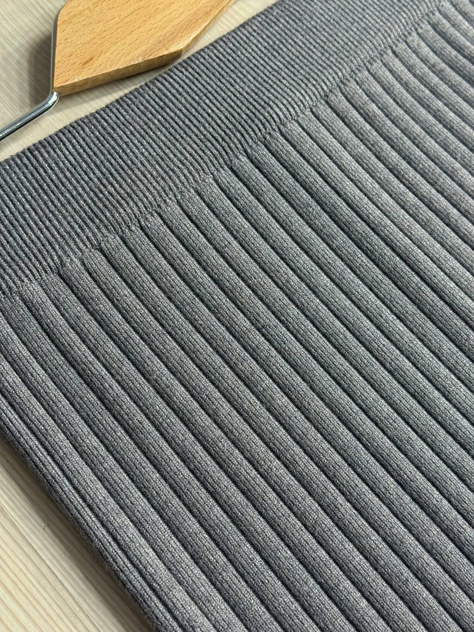 Юбка женская My fashion 478-123-70 вязаная в рубчик средней длины с разрезом OS Серый (5436) - фото 7 Юбка женская My fashion 478-123-70 вязаная в рубчик средней длины с разрезом OS Серый (5436) - фото 7