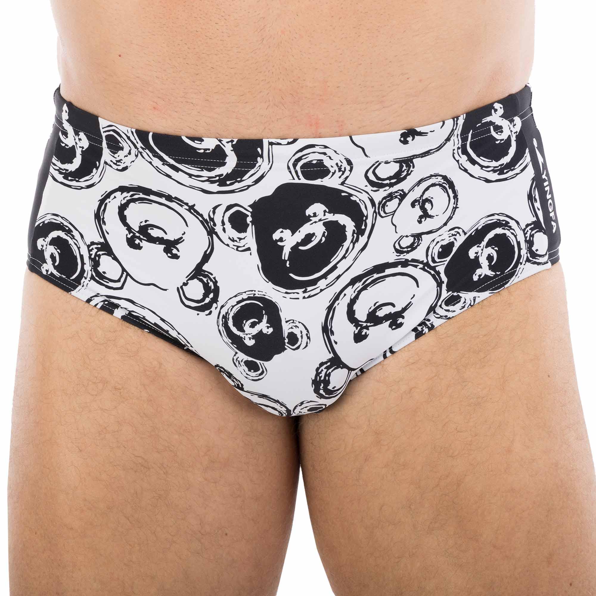 Плавки мужские классические для плавания YINGFA Bear 9649 XS Черный/белый (9649_Черный-белый_2XL_(170-17) - фото 2 Плавки мужские классические для плавания YINGFA Bear 9649 XS Черный/белый (9649_Черный-белый_2XL_(170-17) - фото 2