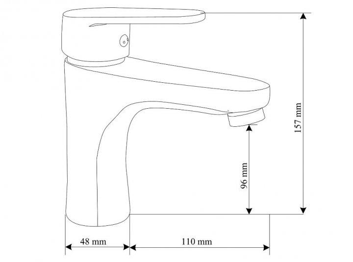 Смеситель для умывальника Mexen Kama Черный (14400584) - фото 2 Смеситель для умывальника Mexen Kama Черный (14400584) - фото 2
