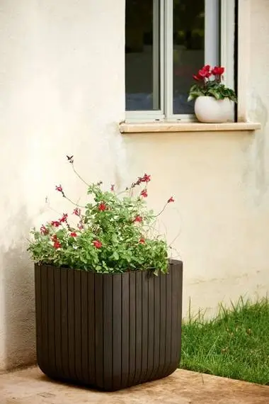 Горшок для уличных растений Keter Cube Planter квадратный L (CNT00012158) - фото 4