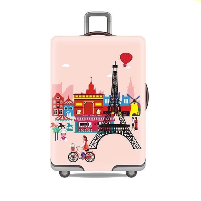 Чехол защитный для чемодана Spring in Paris с цветным принтом плотный тянущийся материал/вырезы под ручки L (1822) Чехол защитный для чемодана Spring in Paris с цветным принтом плотный тянущийся материал/вырезы под ручки L (1822)