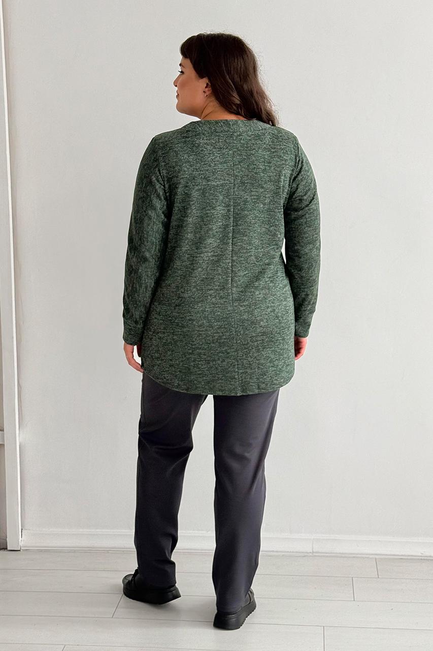 Туніка жіноча PANNI Олена довгий рукав р. 64-66 Зелений (Р2508252242) - фото 4 Туніка жіноча PANNI Олена довгий рукав р. 64-66 Зелений (Р2508252242) - фото 4