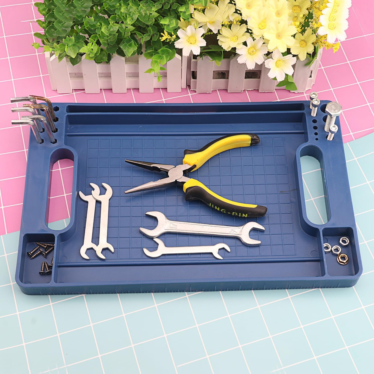 Лоток-органайзер переносний для інструментів 35,6х23х2,4 см - фото 3