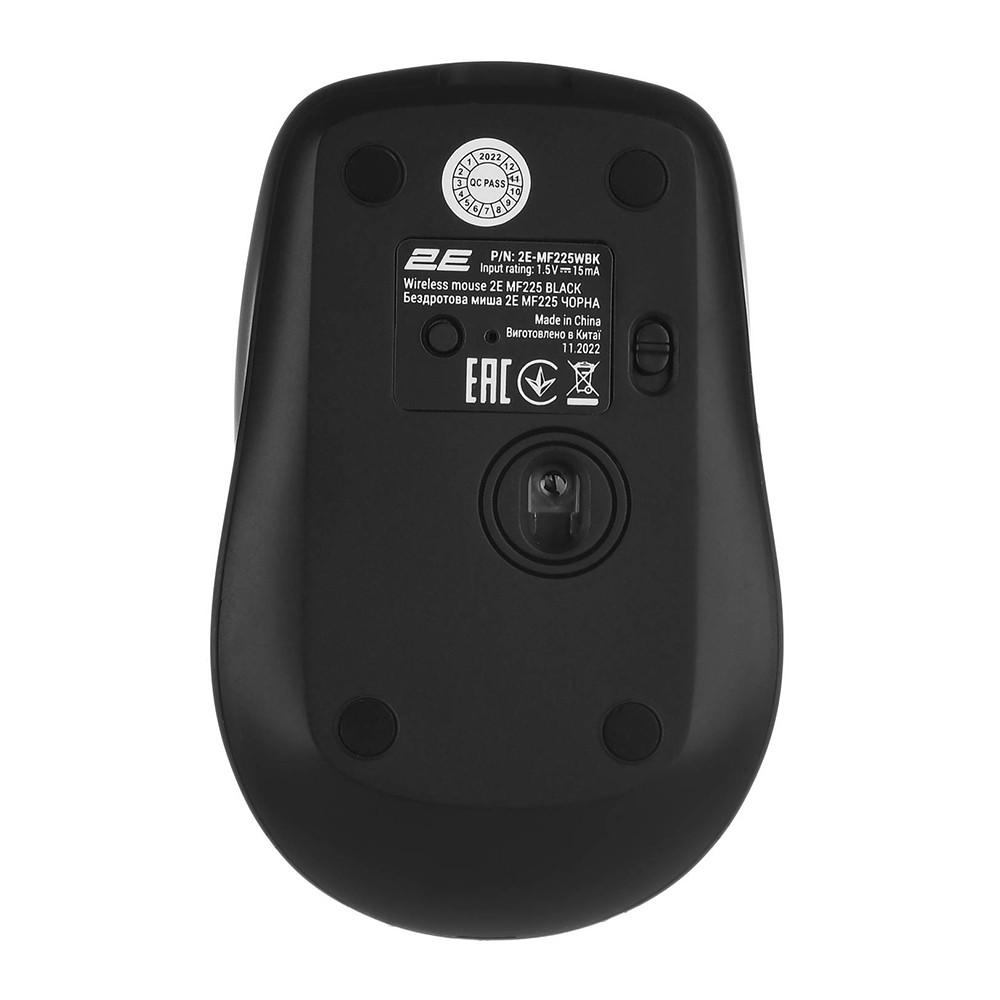 Мишка безпровідна оптична 2E MF225 Bluetooth 800-1200-1600 DPI Чорний (2E-MF225WBK) - фото 6