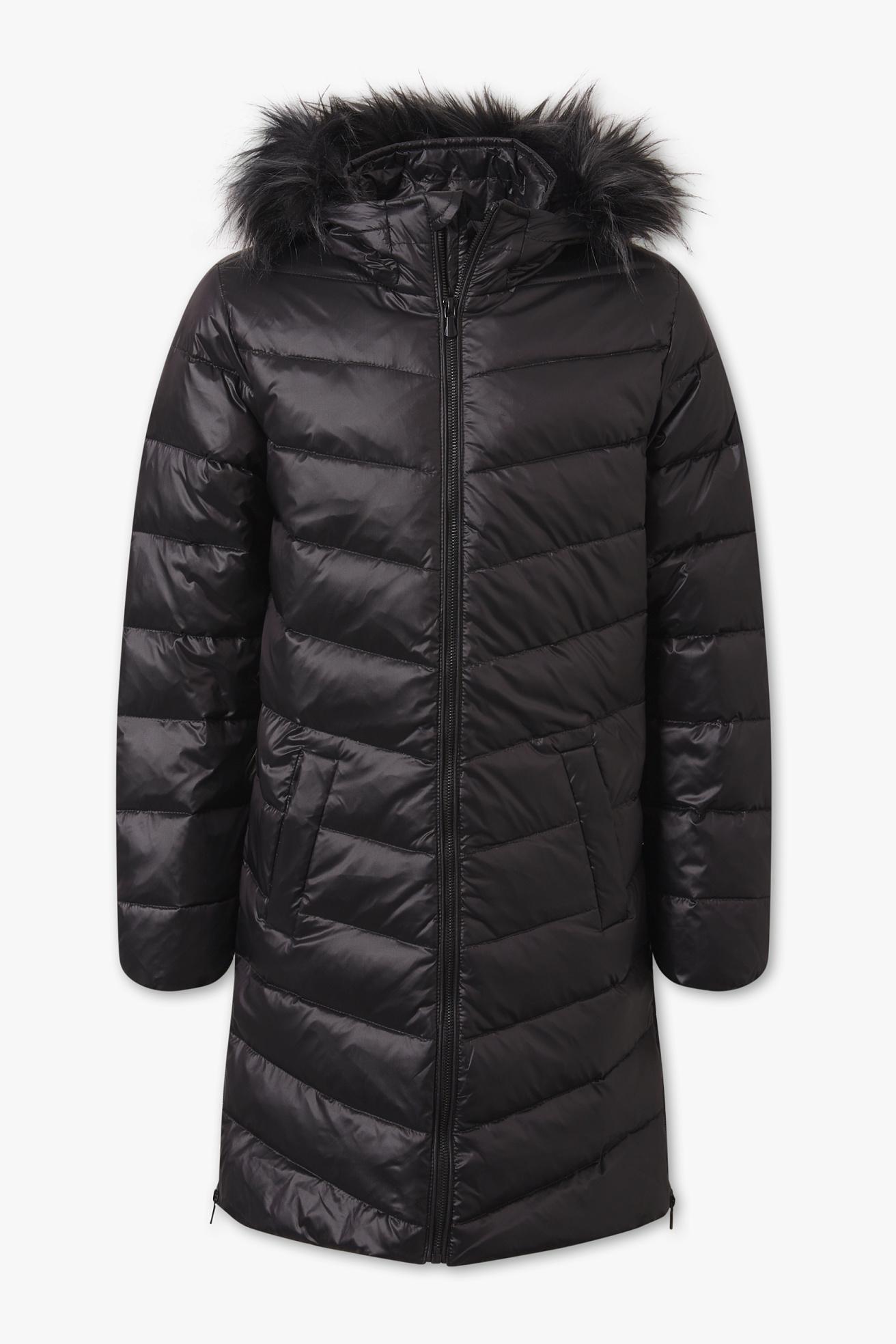 Пуховик для девочки C&A удлиненный 176 см Black (2061831) - фото 1