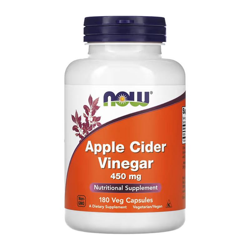 Порошок яблучного оцету NOW Apple Cider Vinegar 450 мг 180 капс. (20170-01)