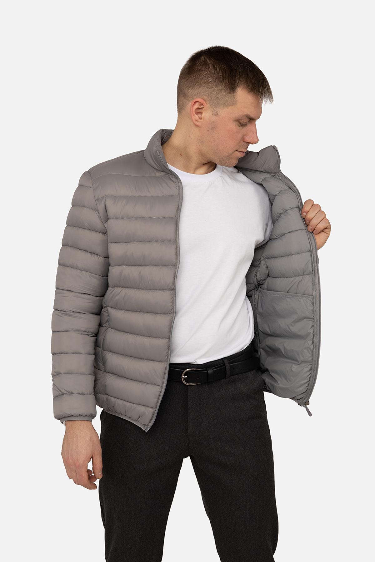 Куртка коротка чоловіча р. 44 Сірий (SKT001037154) - фото 3