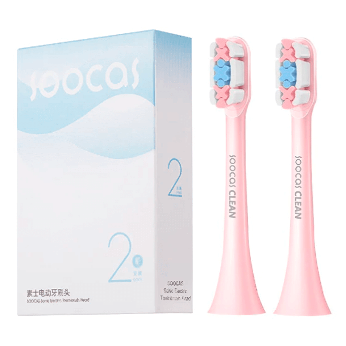 Насадки Soocas для зубної щітки Xiaomi X3/X3U/X5/X1/V1 Pink (567-3)