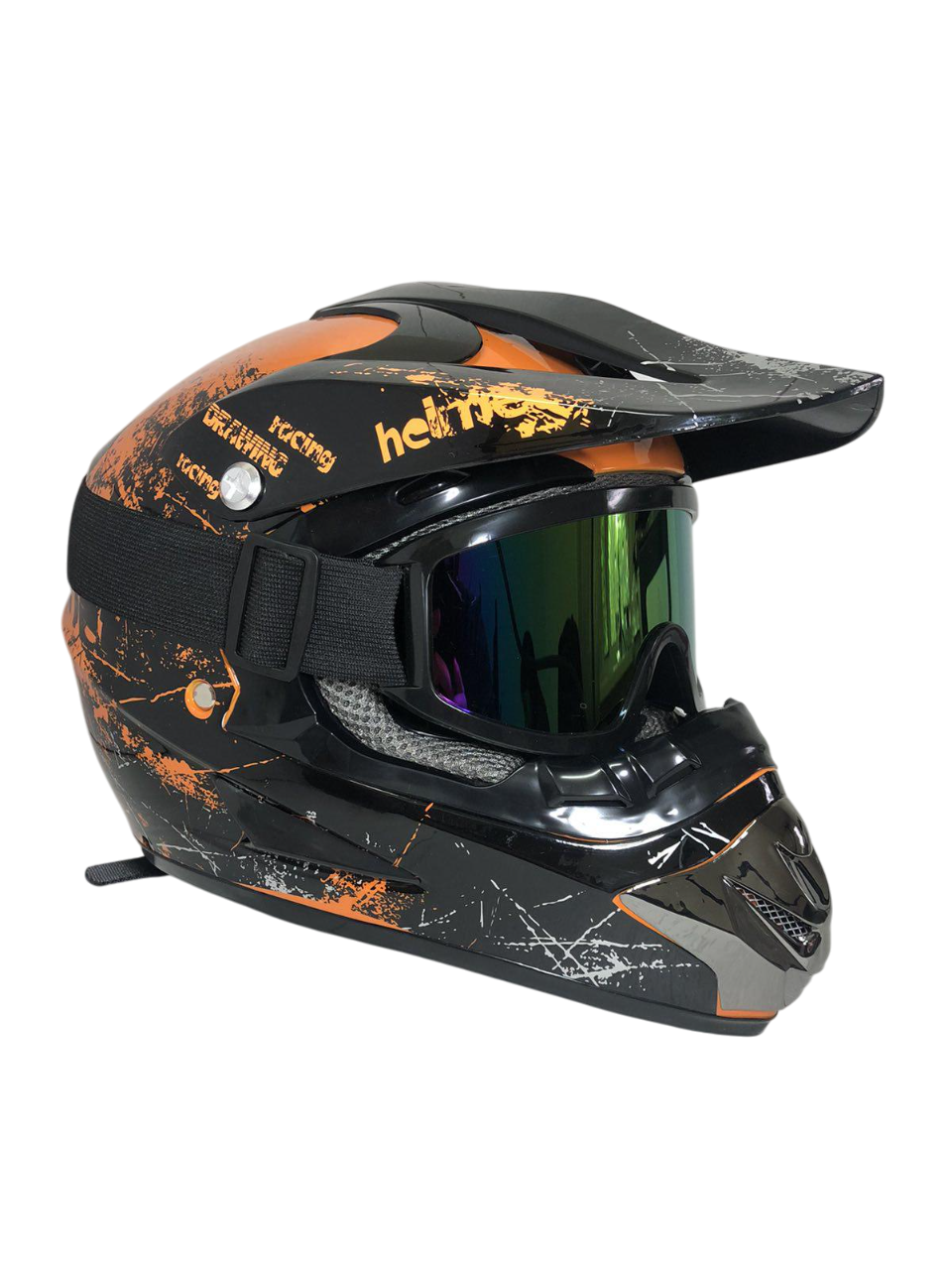 Мотошлем Spark Эндуро H003S для мотокросса или квадроцикла ркуляры/перчатки/маска