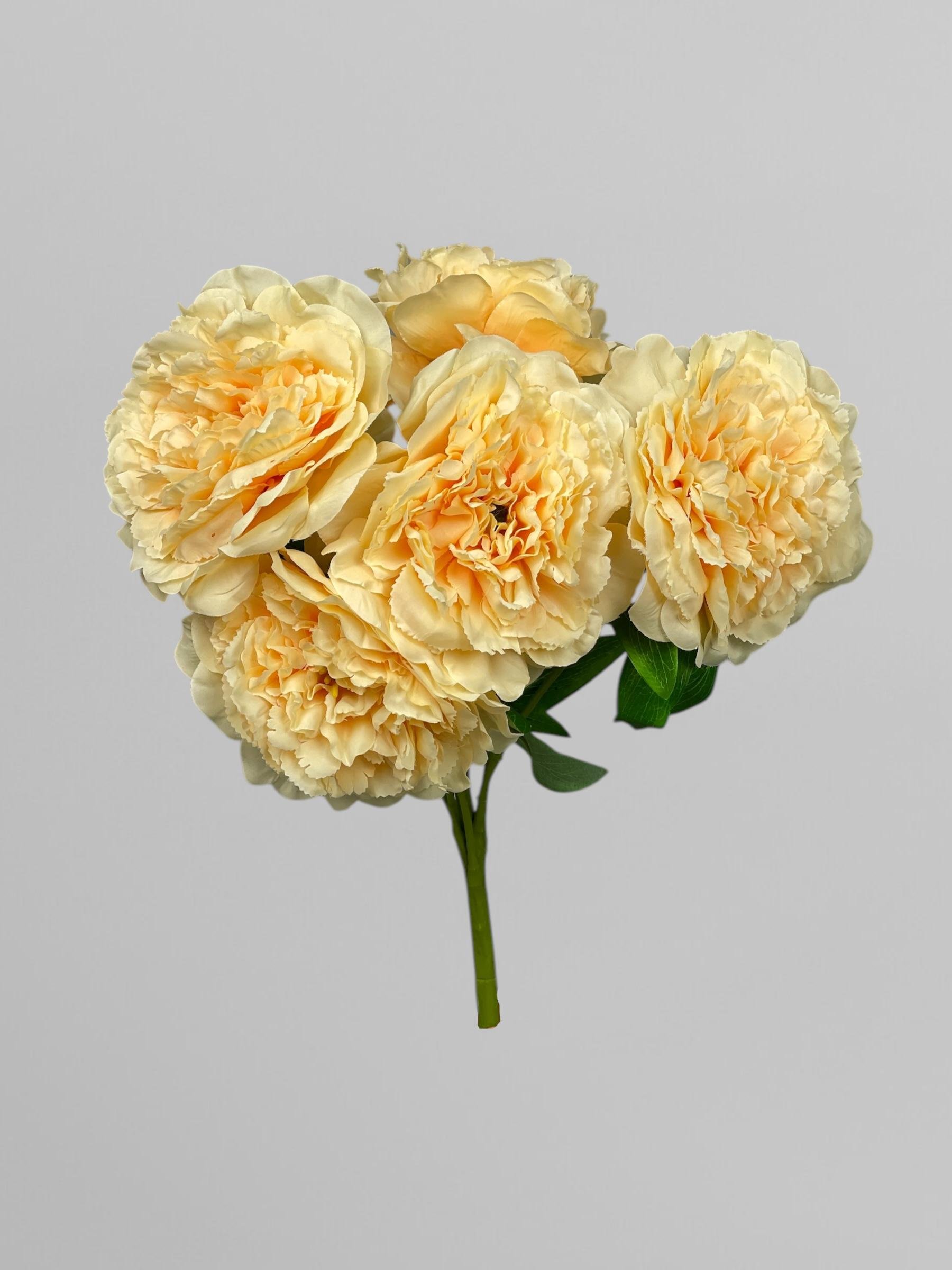 Искусственный букет пиона 7 шт. 55 см Персиковый (К05025)