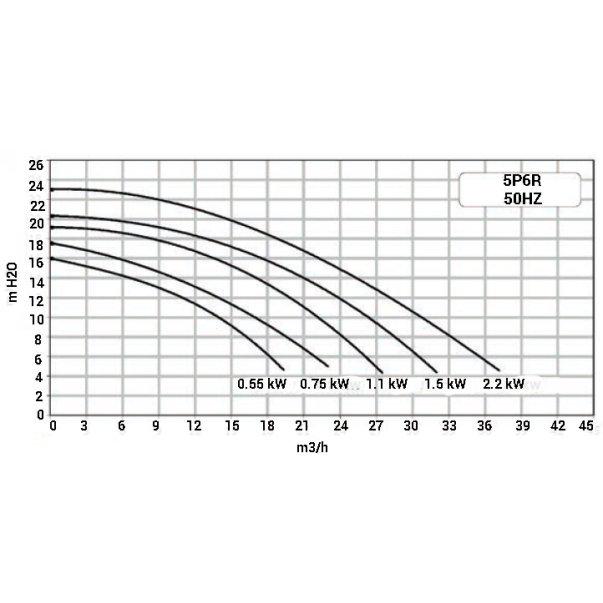 Насос для бассейна Pentair 5P6R SEAW 18,5 м3/час 1,1 кВт 400 В - фото 2