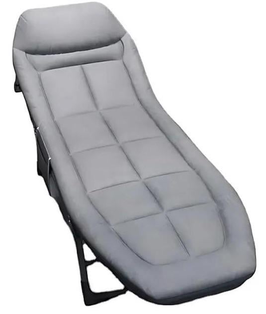 Раскладная кровать Jet Folding-Bed Генерал до 150 кг с матрасом 200x70x30 см Серый (09022)