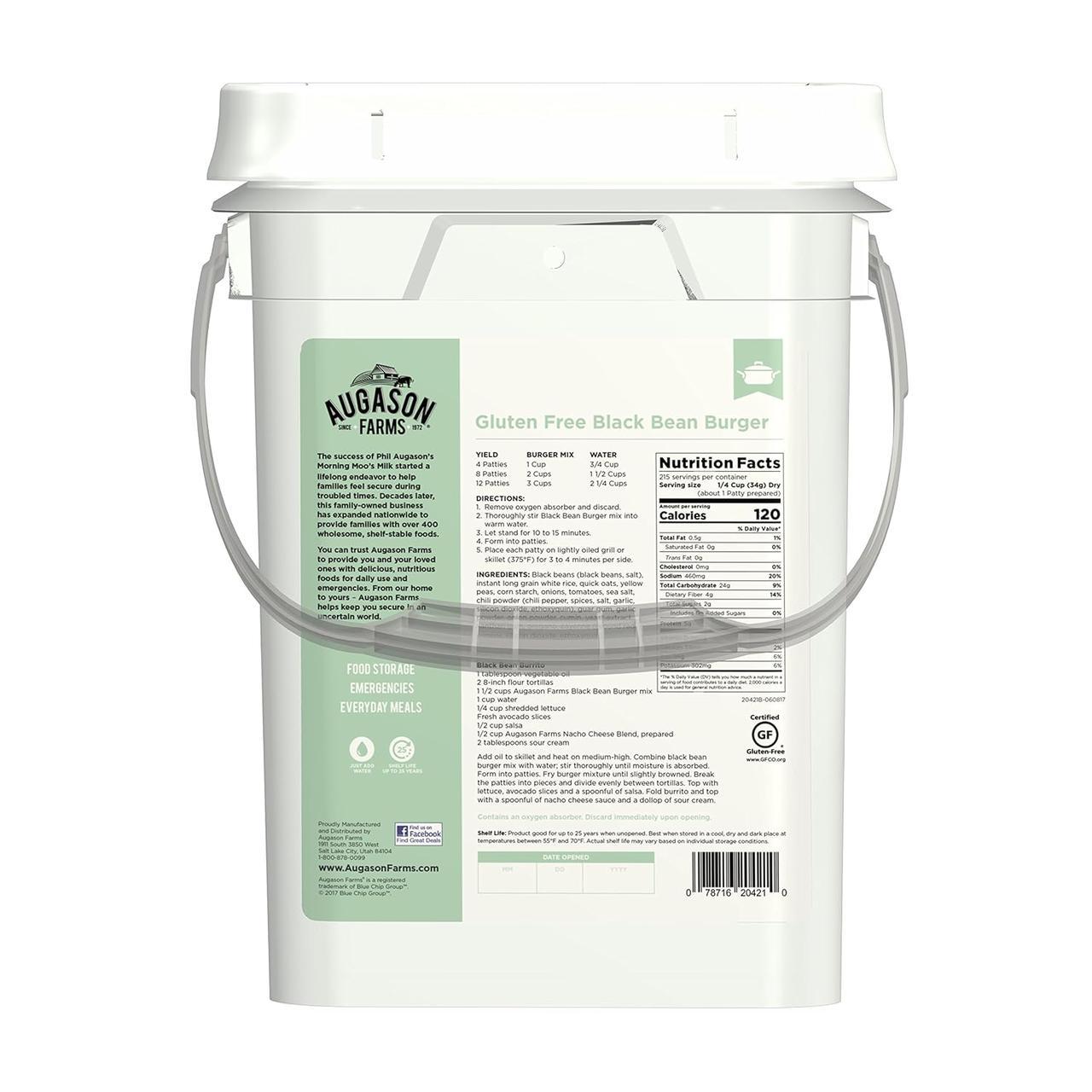 Сублімований фарш із чорної квасолі Augason farms для котлет бургерів 215 порцій (101076) - фото 2 Сублімований фарш із чорної квасолі Augason farms для котлет бургерів 215 порцій (101076) - фото 2