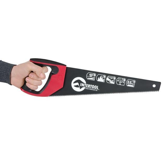 Ножовка по дереву Intertool HT-3107 с тефлоновым покрытием с каленым зубом тройная заточка 400 мм (118661) - фото 4 Ножовка по дереву Intertool HT-3107 с тефлоновым покрытием с каленым зубом тройная заточка 400 мм (118661) - фото 4