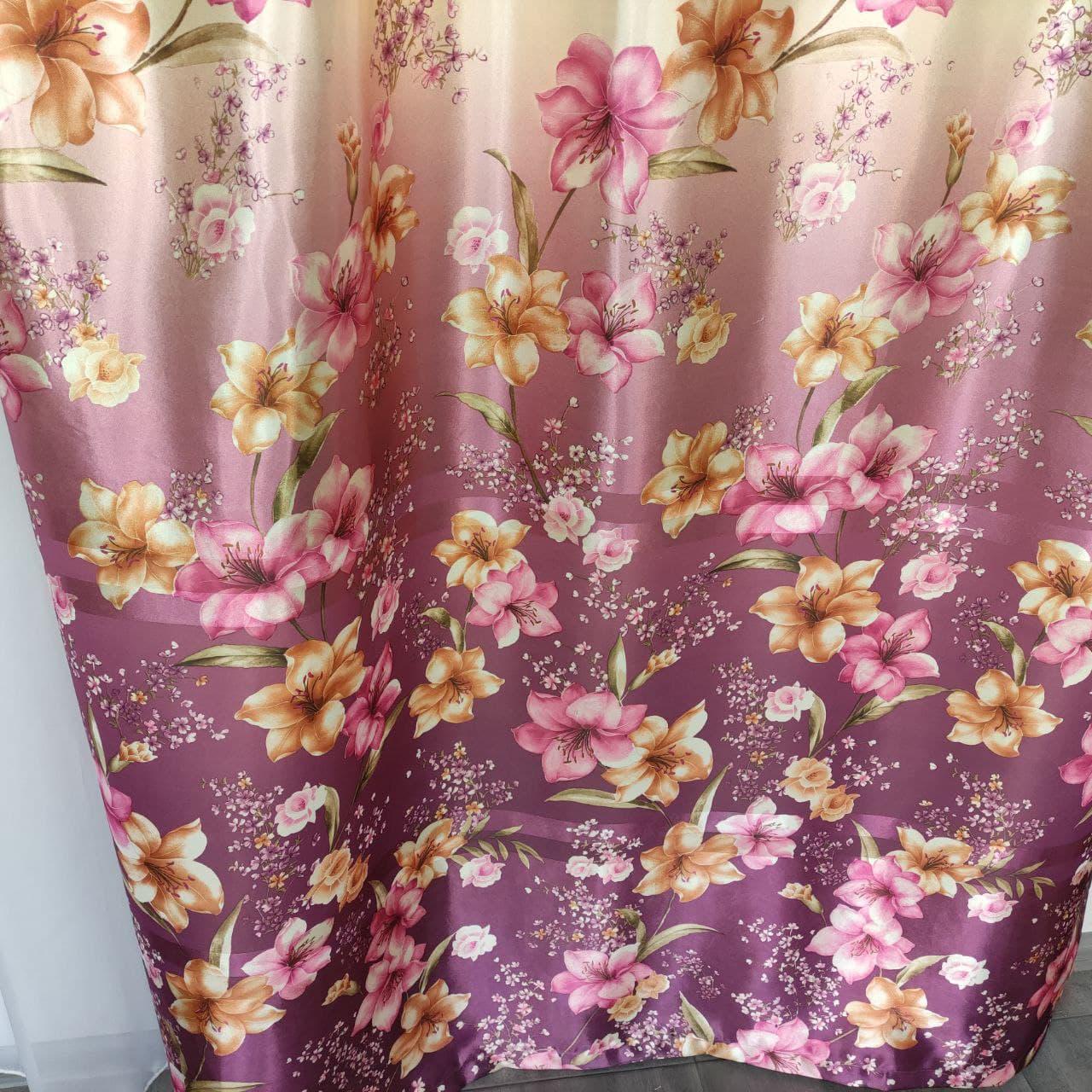 Штори ALBO з квітковим принтом 150x270 см 2 шт. Фіолетовий (SH-M650-2) - фото 10 Штори ALBO з квітковим принтом 150x270 см 2 шт. Фіолетовий (SH-M650-2) - фото 10