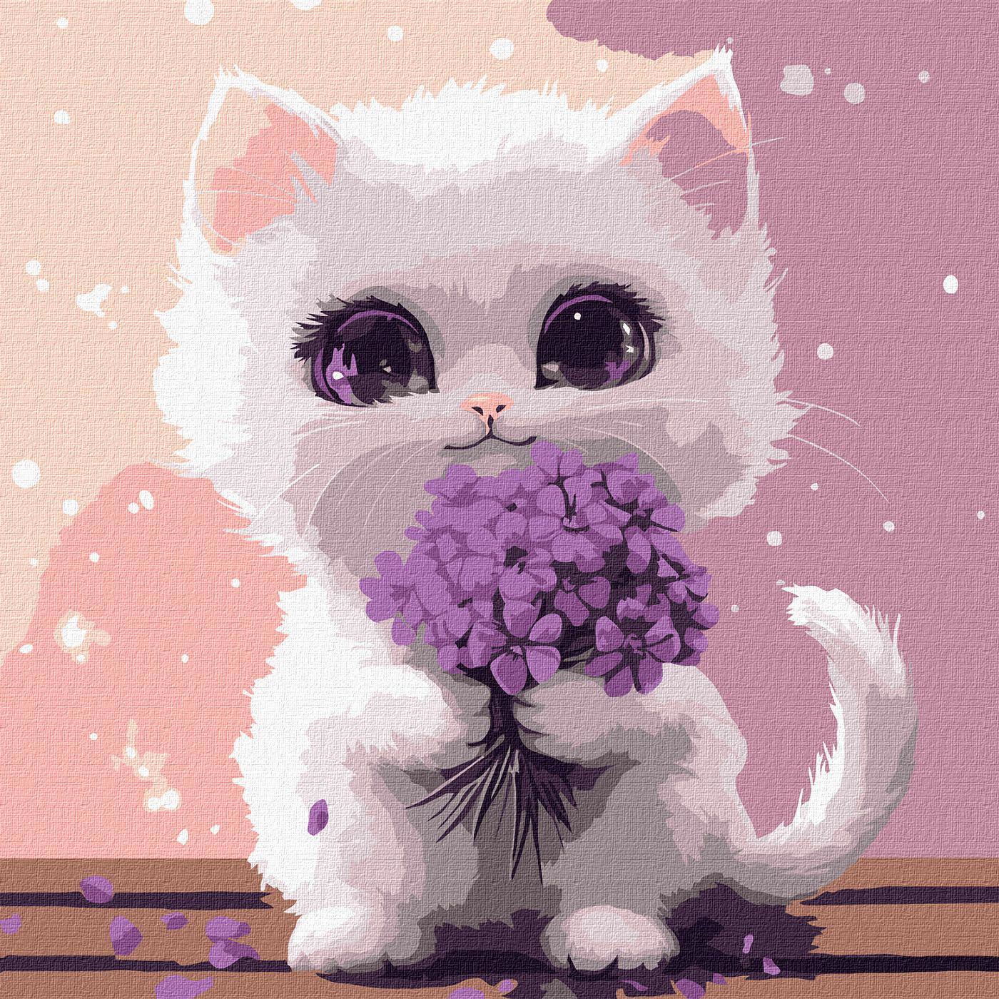 Набір для розпису по номерах Ideyka Сонячний мурчик КНО6724 30x30 см (MTT-197530)