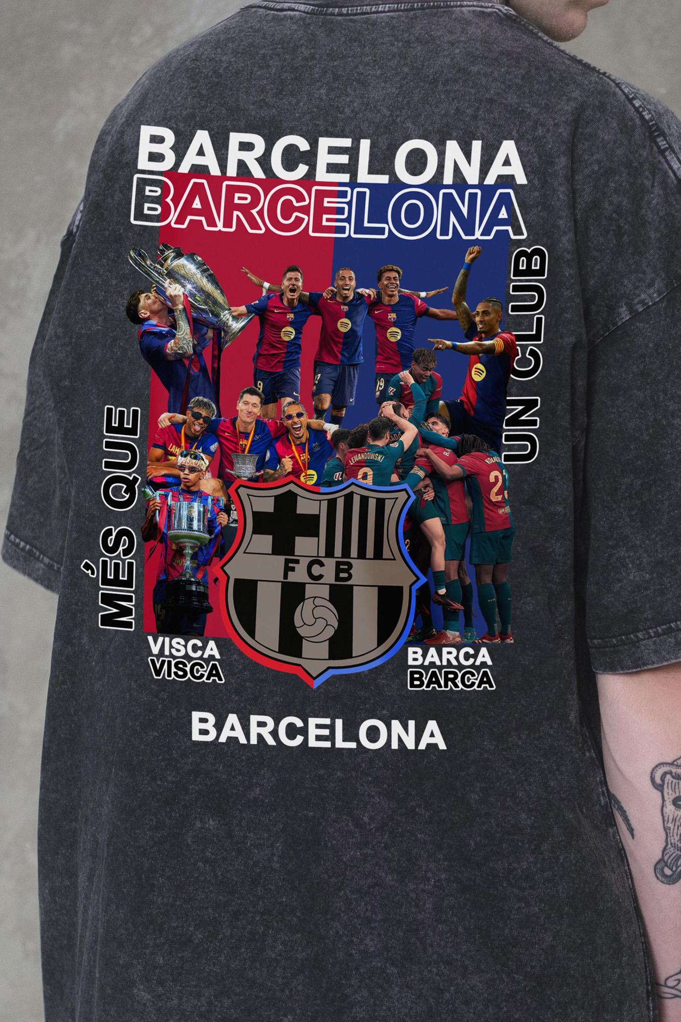 Футболка оверсайз Without Washed Barcelona S/M Black (S/M8056318 8056319) - фото 2 Футболка оверсайз Without Washed Barcelona S/M Black (S/M8056318 8056319) - фото 2