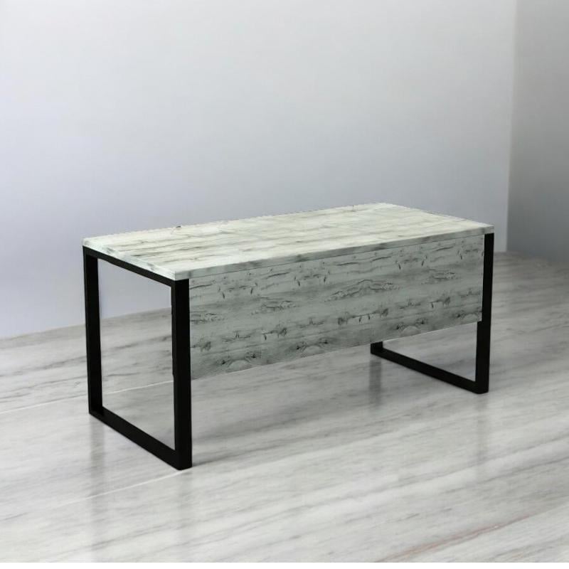 Стіл керівника Tobi Sho LOFT Iceberg СКА/1 прямий стільниця 36 мм 1600х800х765 Дуб крафт білий