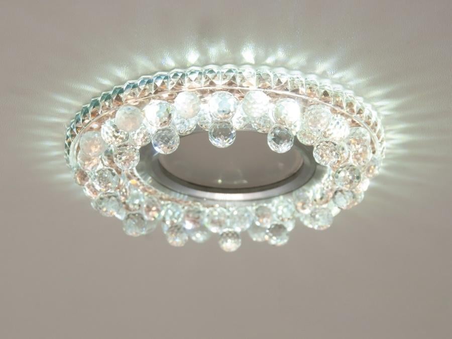 Точечный светильник Diasha с LED подсветкой и хрустальными элементами Прозрачный (8108T) Точечный светильник Diasha с LED подсветкой и хрустальными элементами Прозрачный (8108T)