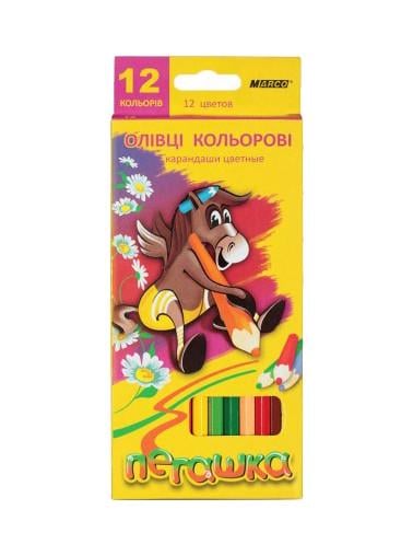 Набор шестигранных карандашей Пегашка 12 цветов