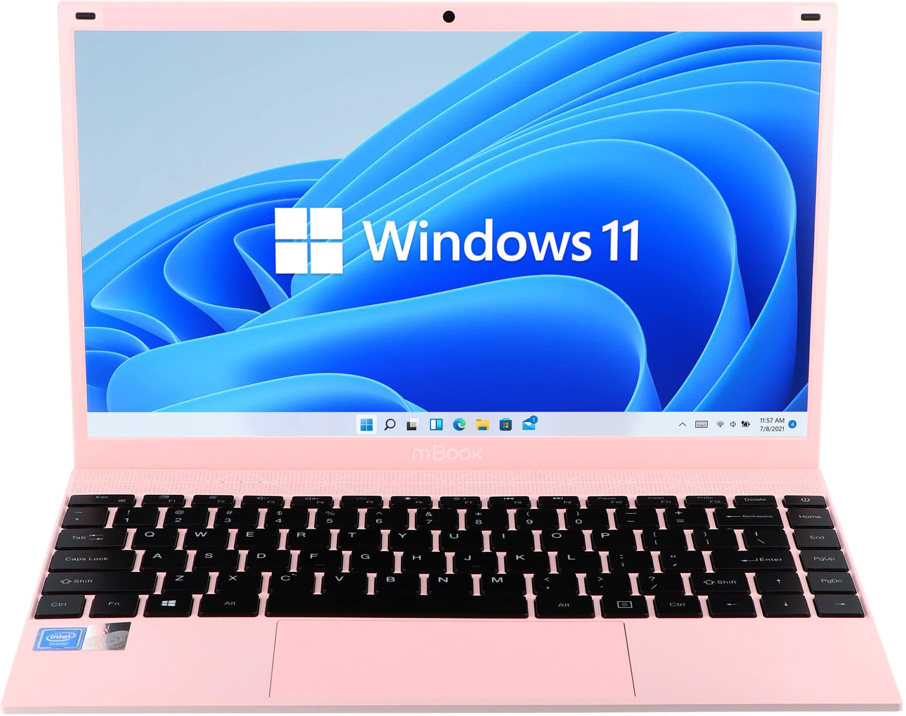 Ноутбук Maxcom mBook 14" IPS Celeron J4125 RAM 256 Gb SSD Windows 11 Home 8 Gb Рожевий