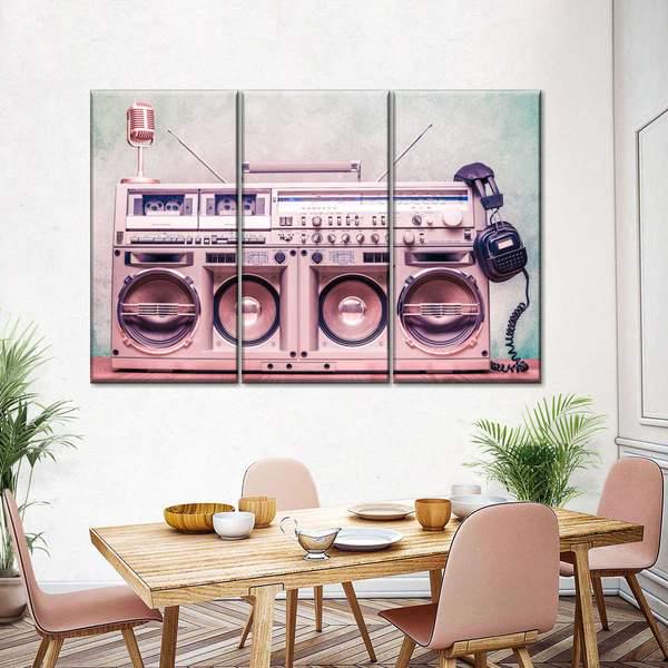 Модульная картина KIL Art Музыка громче из трех частей 78x48 см (M3_M_62)