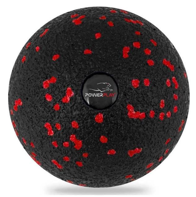 Массажный мяч PowerPlay PP-4350 Epp Massage Ball d 8 см Черный/Красный (PP-4350_Red_d8)