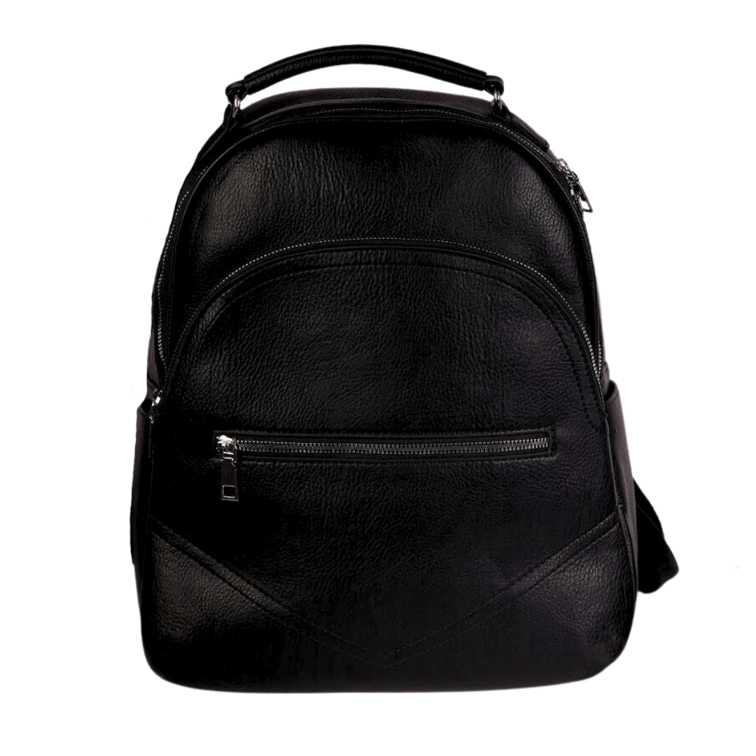 Рюкзак женский из экокожи черный 36х31х12 (12409104)